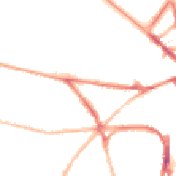 Night-time road noise heatmap for BN1 3UG