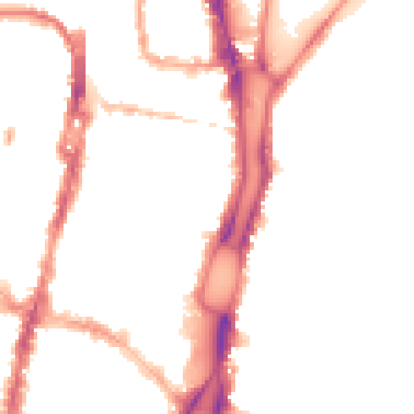 Night-time road noise heatmap for BN1 4AB