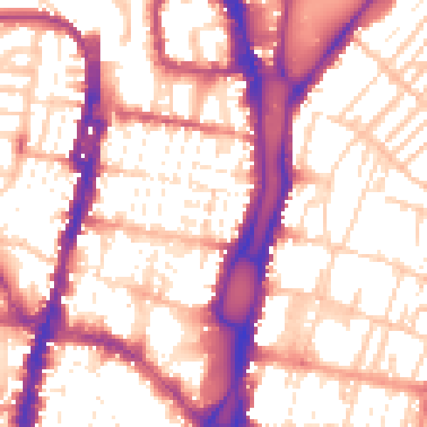Daytime road noise heatmap for BN1 4AG