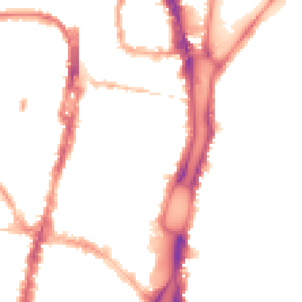 Night-time road noise heatmap for BN1 4AH