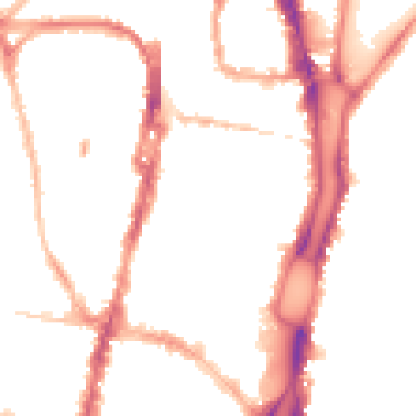 Night-time road noise heatmap for BN1 4AR