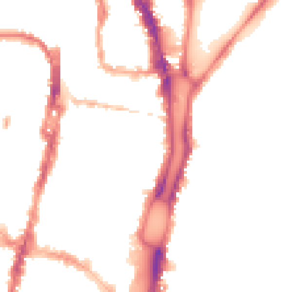 Night-time road noise heatmap for BN1 4AS