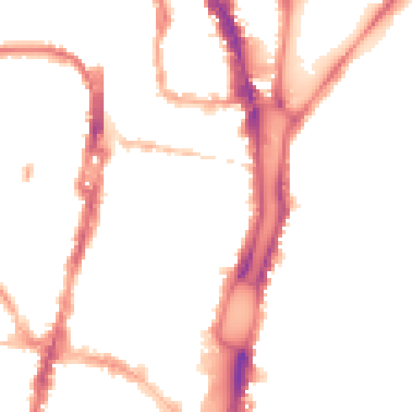 Night-time road noise heatmap for BN1 4BW