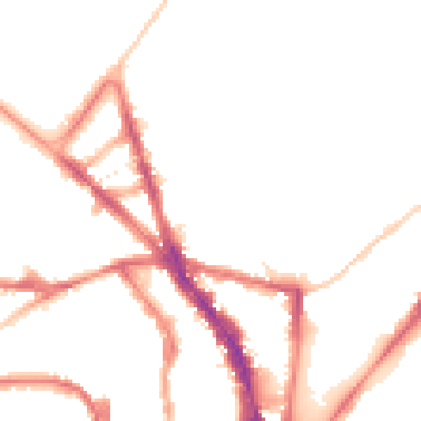 Night-time road noise heatmap for BN1 4NN