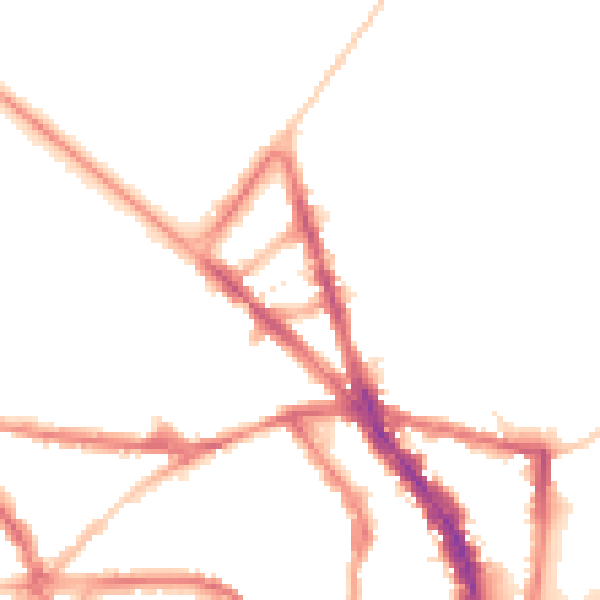 Night-time road noise heatmap for BN1 4QL