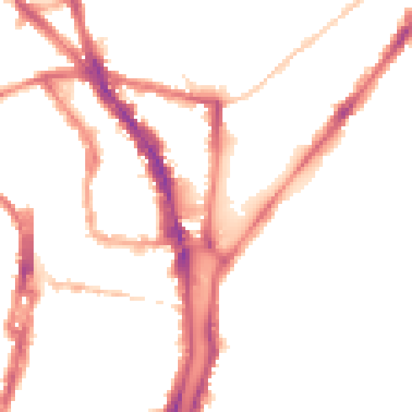 Night-time road noise heatmap for BN1 4SB