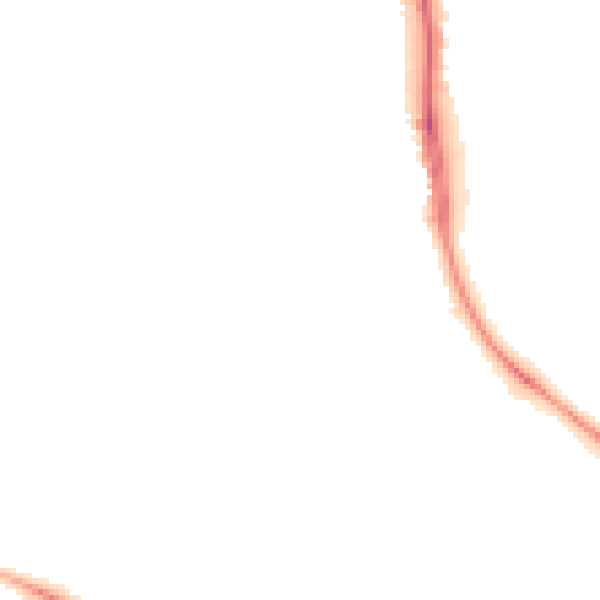 Night-time road noise heatmap for BN1 5AN