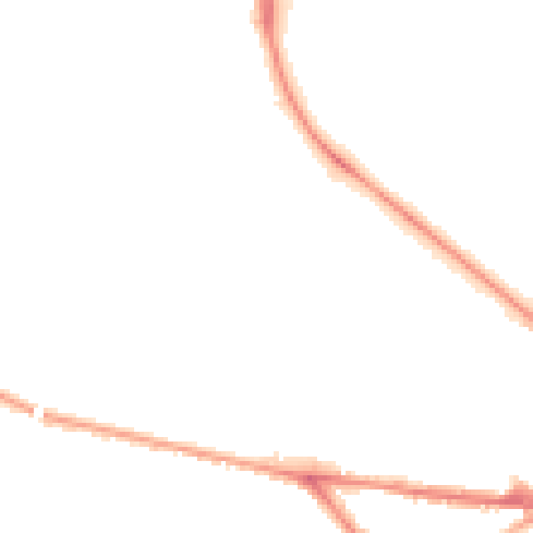 Night-time road noise heatmap for BN1 5AW