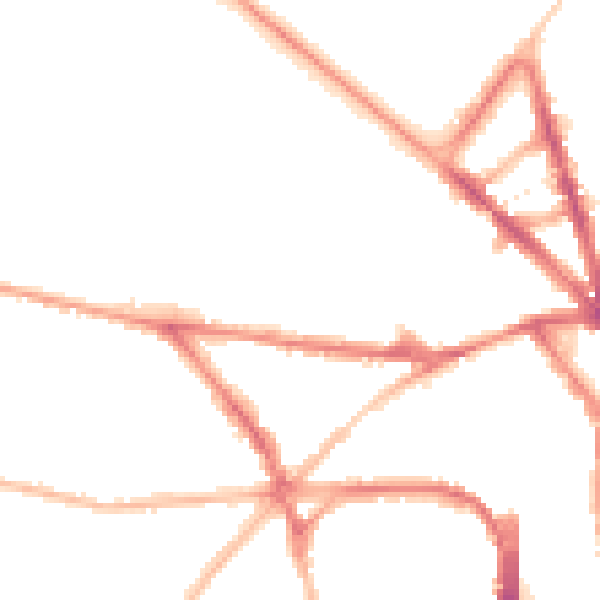 Night-time road noise heatmap for BN1 5DJ