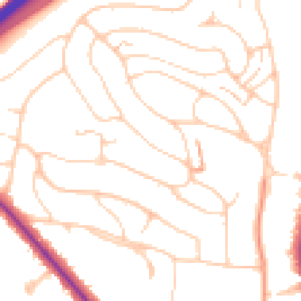 Daytime road noise heatmap for BN1 5FP