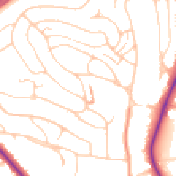 Daytime road noise heatmap for BN1 5GL