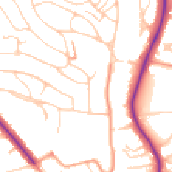 Daytime road noise heatmap for BN1 5JH