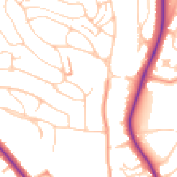 Daytime road noise heatmap for BN1 5JJ