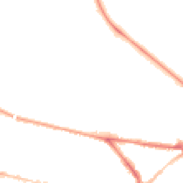 Night-time road noise heatmap for BN1 5PB