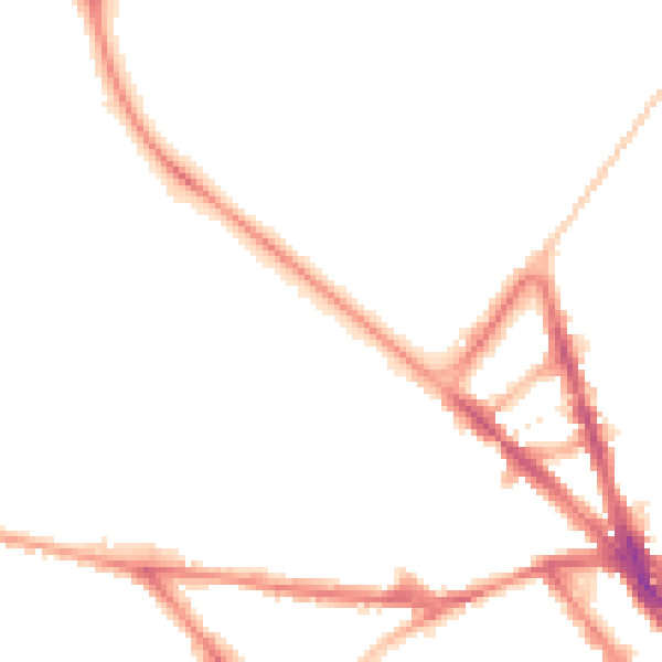Night-time road noise heatmap for BN1 6AF