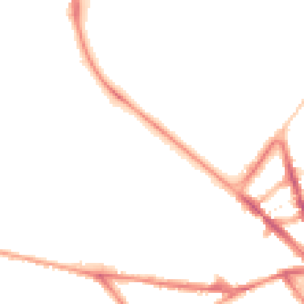 Night-time road noise heatmap for BN1 6AH