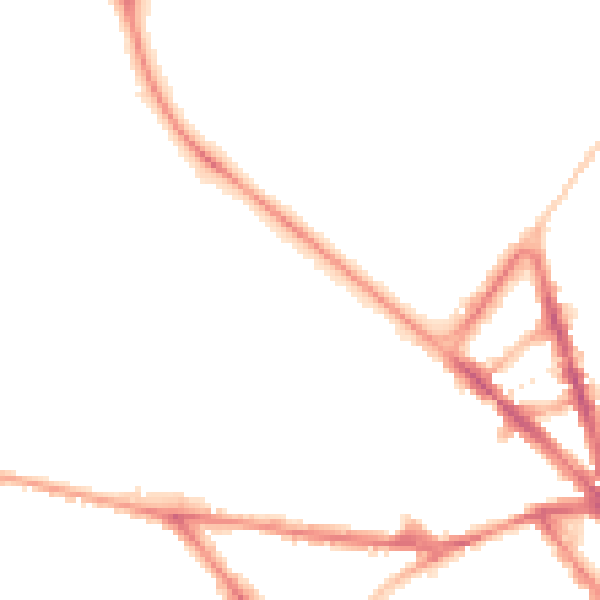 Night-time road noise heatmap for BN1 6AN