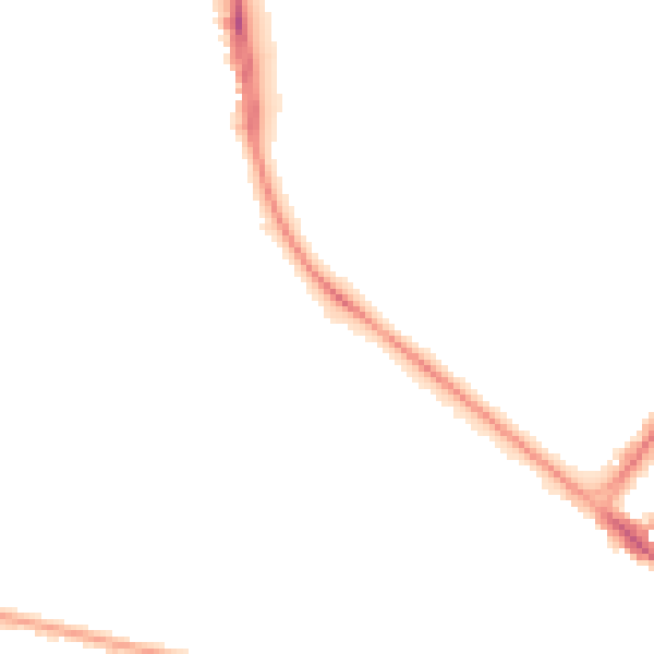 Night-time road noise heatmap for BN1 6BH