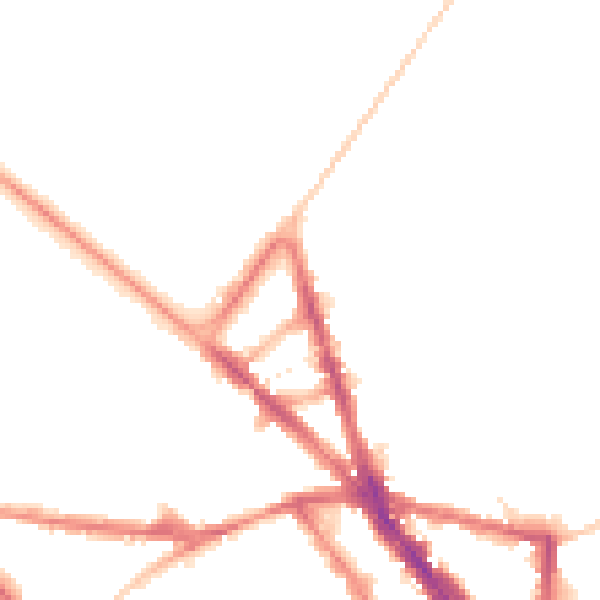 Night-time road noise heatmap for BN1 6DN