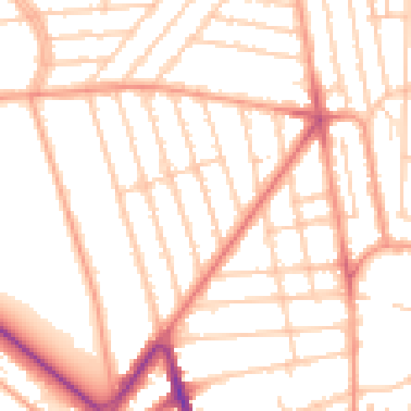 Daytime road noise heatmap for BN1 6GB