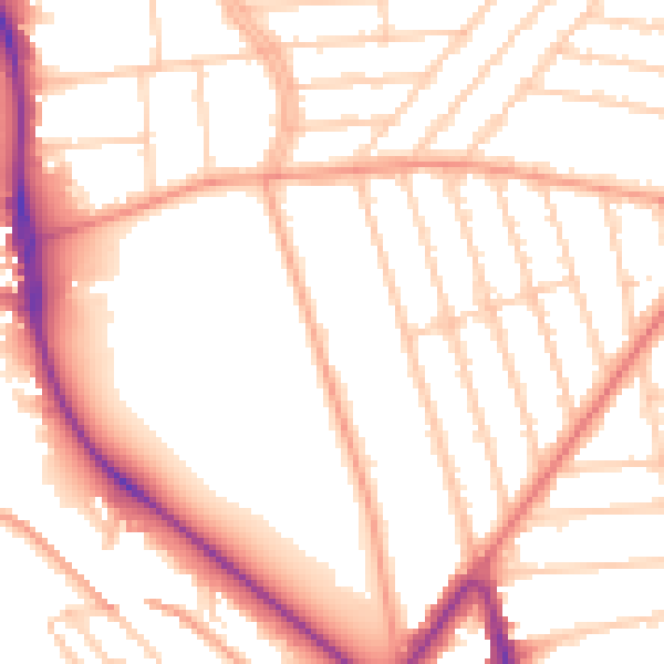 Daytime road noise heatmap for BN1 6HH