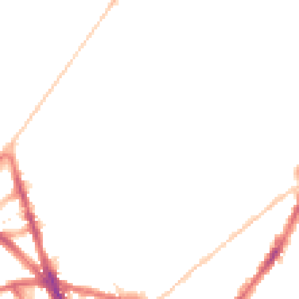 Night-time road noise heatmap for BN1 6JA