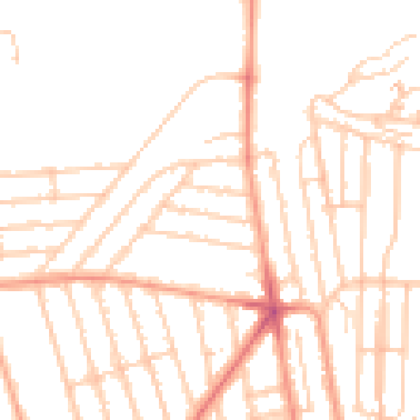 Daytime road noise heatmap for BN1 6LL
