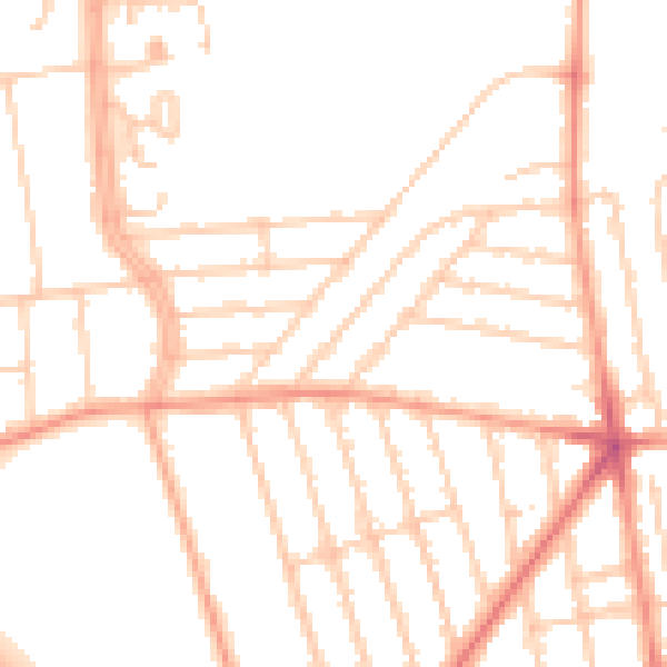 Daytime road noise heatmap for BN1 6LR