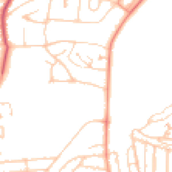 Daytime road noise heatmap for BN1 6NG