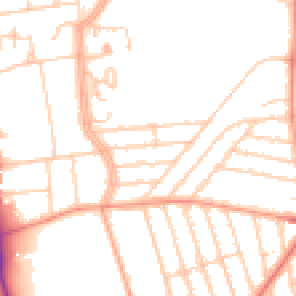 Daytime road noise heatmap for BN1 6PF