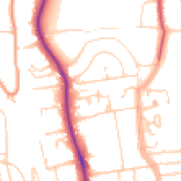 Daytime road noise heatmap for BN1 6RU