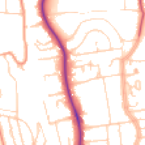 Daytime road noise heatmap for BN1 6RX