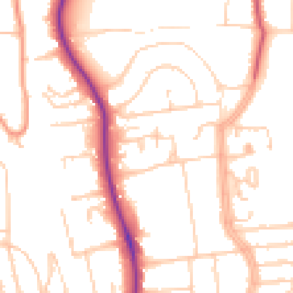 Daytime road noise heatmap for BN1 6RY