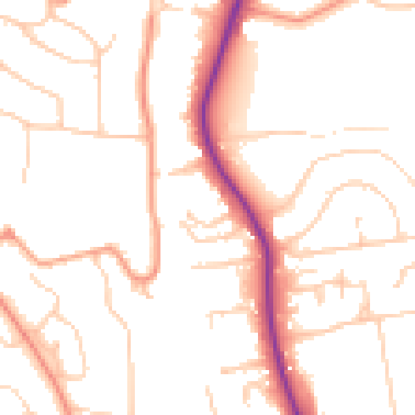 Daytime road noise heatmap for BN1 6YG