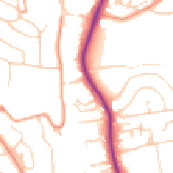Daytime road noise heatmap for BN1 6YP