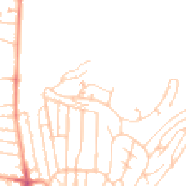 Daytime road noise heatmap for BN1 7EW