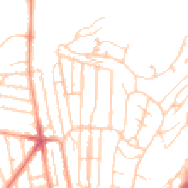 Daytime road noise heatmap for BN1 7GG