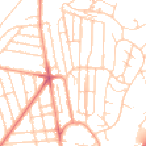 Daytime road noise heatmap for BN1 7HD