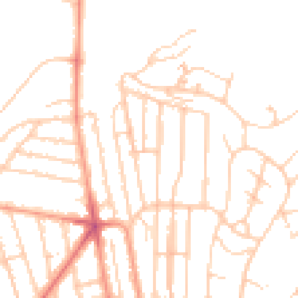 Daytime road noise heatmap for BN1 7HG
