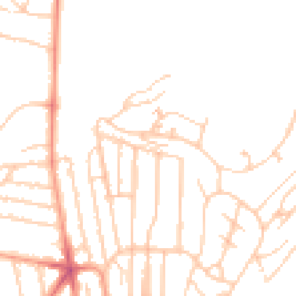 Daytime road noise heatmap for BN1 7HH