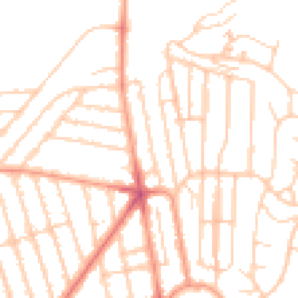 Daytime road noise heatmap for BN1 7JG