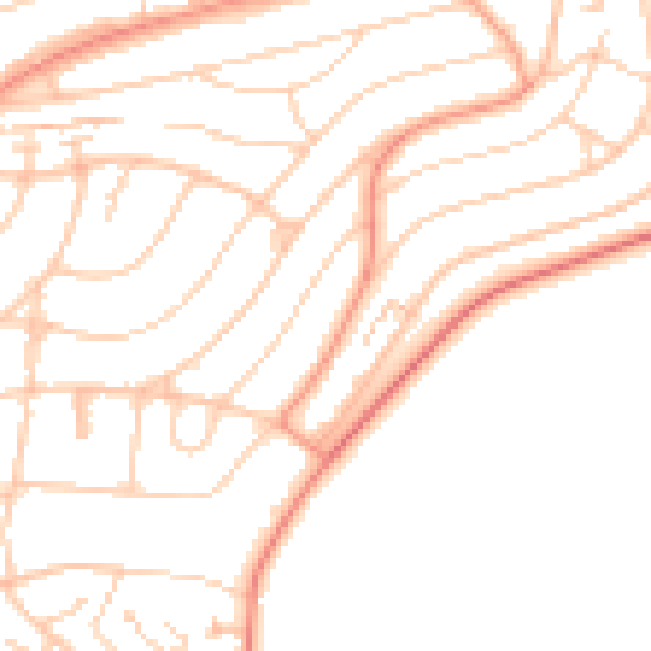 Daytime road noise heatmap for BN1 8AA