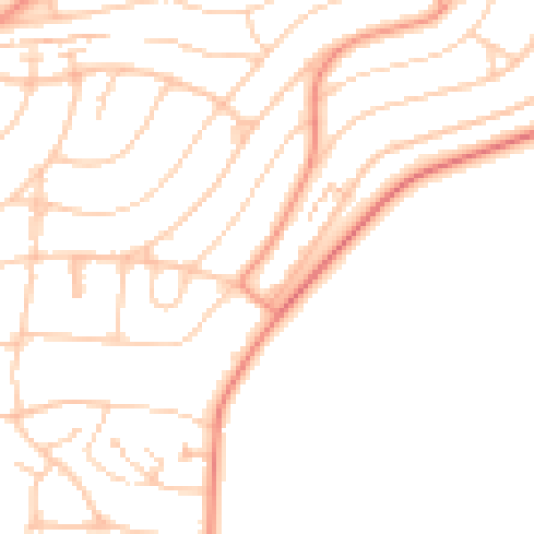 Daytime road noise heatmap for BN1 8AH