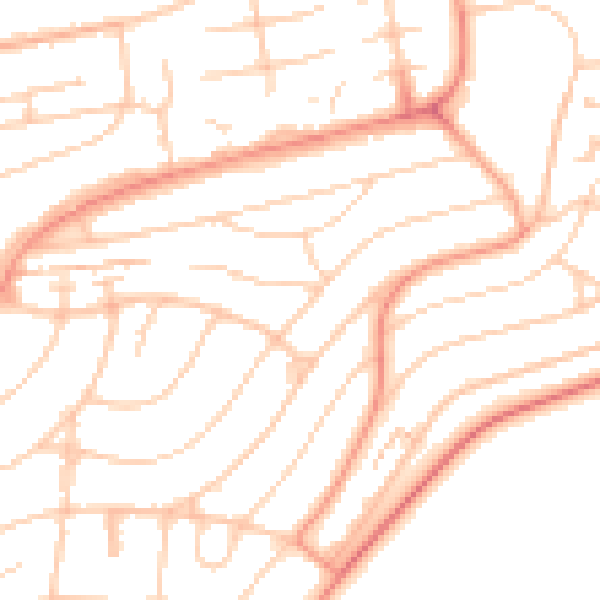 Daytime road noise heatmap for BN1 8DE