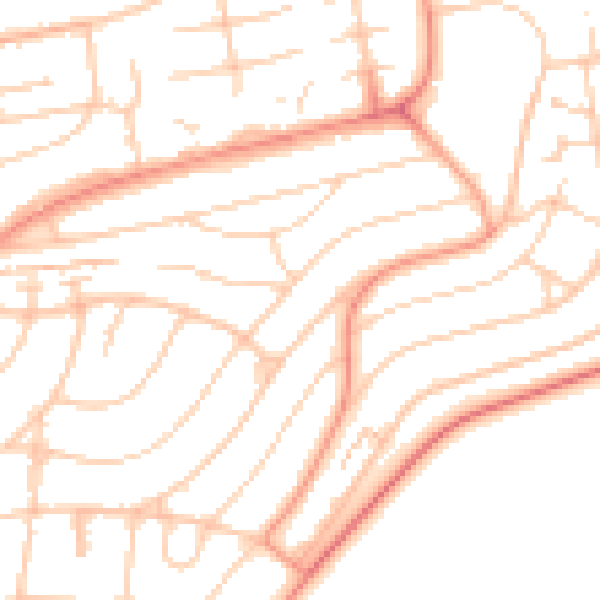 Daytime road noise heatmap for BN1 8DS