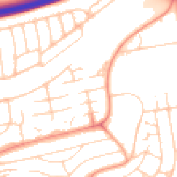 Daytime road noise heatmap for BN1 8LQ