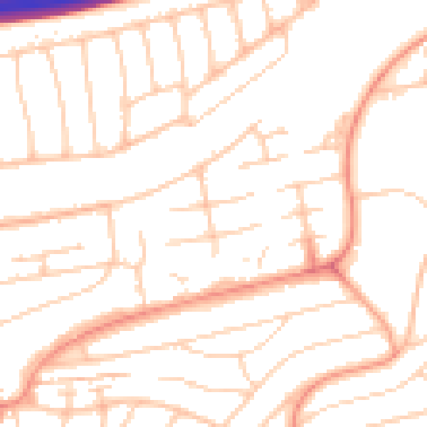 Daytime road noise heatmap for BN1 8TG