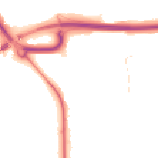 Night-time road noise heatmap for BN1 8YT