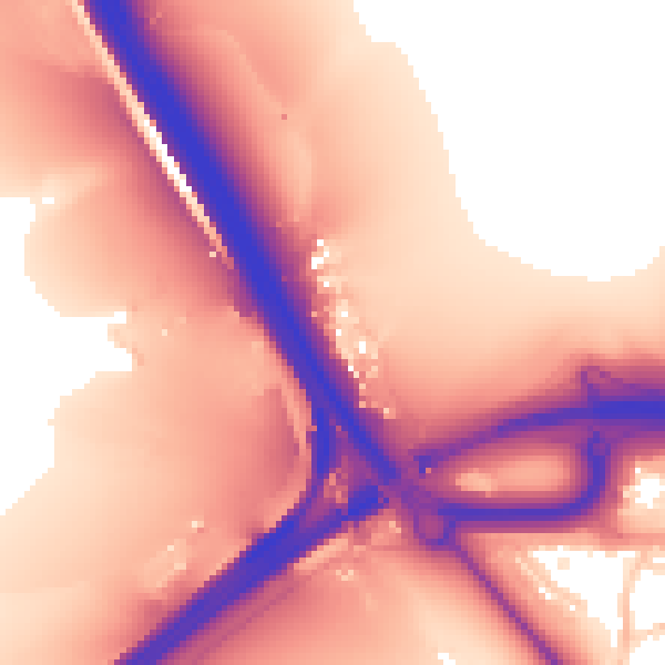 Daytime road noise heatmap for BN1 8ZH