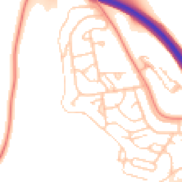 Daytime road noise heatmap for BN1 9GF